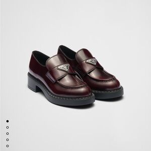 Chocolate brushed Prada loafer